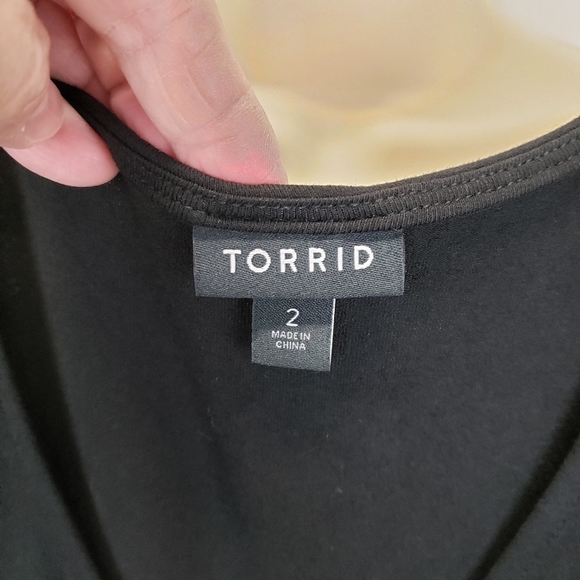 Torrid Mini Jersey Trapeze Dress Black size 2X - Picture 5 of 9